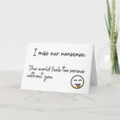 Ik mis onze onzin kaart (Voorkant)