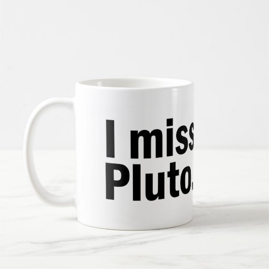 Ik mis Pluto. Koffiemok (Links)
