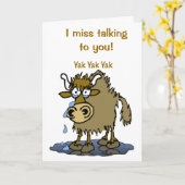 Ik mis sprekend aan u! kaart (Gele Bloem)