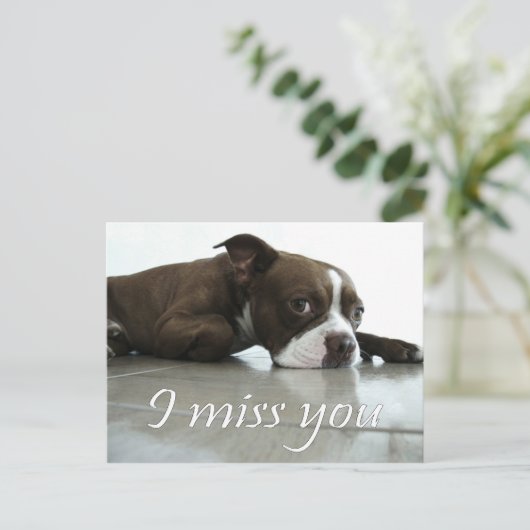 Ik mis u briefkaart (Staand voorkant)