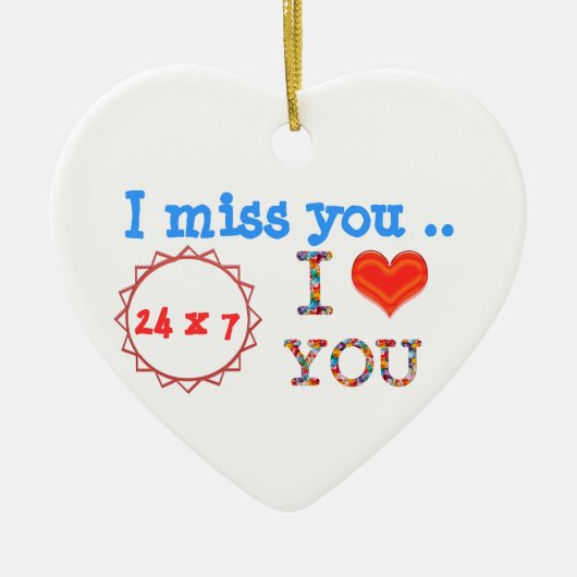 Ik mis U - een gift van uitdrukkingsn effect van Keramisch Ornament (Voorkant)