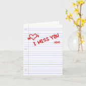 ik mis u: notitieboekje document kaart (Gele Bloem)