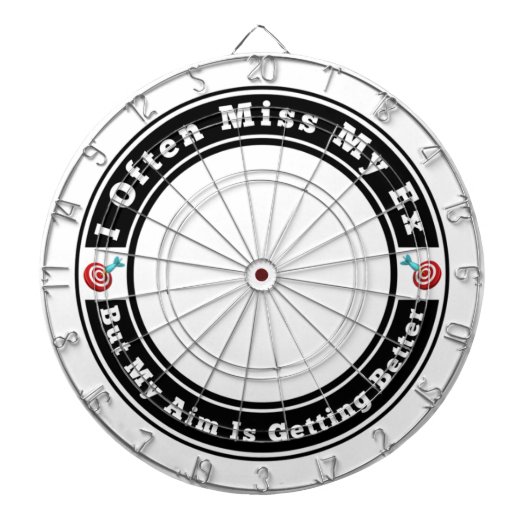 Ik mis vaak mijn ex dartbord (Voorkant)