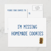 Ik mis zelfgemaakte koekjes! briefkaart (Voorkant / Achterkant)