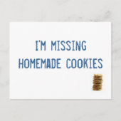 Ik mis zelfgemaakte koekjes! briefkaart (Voorkant)