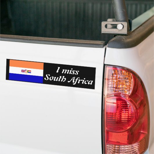 Ik mis Zuid-Afrika Bumpersticker (Op Truck)