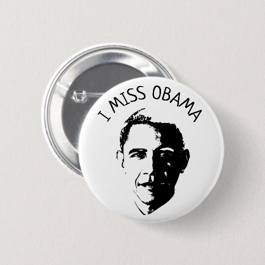 Ik Miss Barack Obama Button (Voorkant /achterkant)