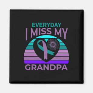 Ik Miss My Grandpa Heart Suicide Awareness Grandda Magneet
