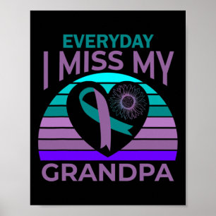 Ik Miss My Grandpa Heart Suicide Awareness Grandda Poster