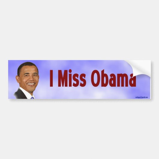 Ik Miss Obama Bumpersticker (Voorkant)