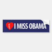 Ik Miss Obama Bumpersticker (Voorkant)
