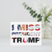 Ik Miss President Trump Briefkaart (Staand voorkant)
