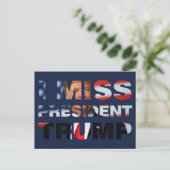 Ik Miss President Trump Briefkaart (Staand voorkant)