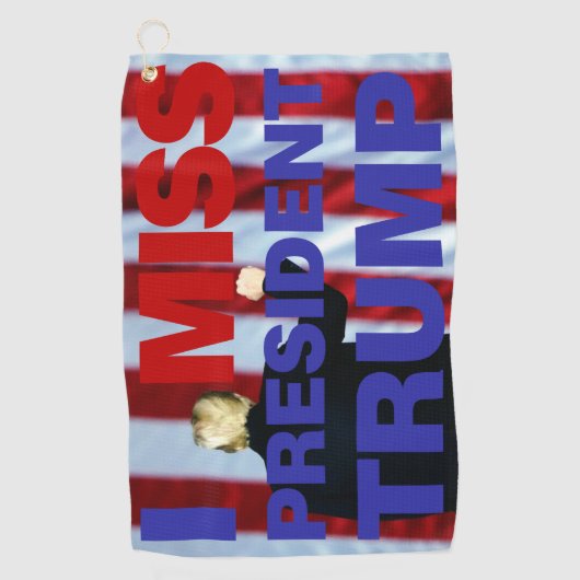 Ik Miss President Trump Golfhanddoek (Voorkant)