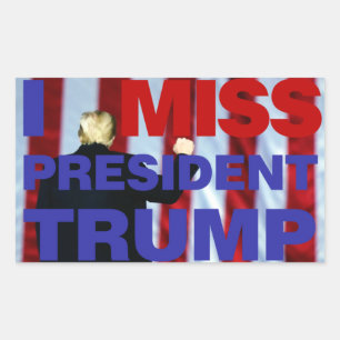 Ik Miss President Trump Rechthoekige Sticker