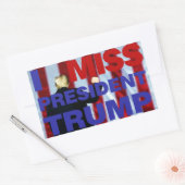 Ik Miss President Trump Rechthoekige Sticker (Envelop)