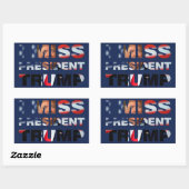 Ik Miss President Trump Rechthoekige Sticker (Vel)
