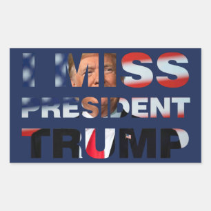 Ik Miss President Trump Rechthoekige Sticker