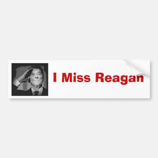 Ik Miss Reagan Bumpersticker (Voorkant)