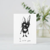 Ik Miss U Briefkaart (Staand voorkant)