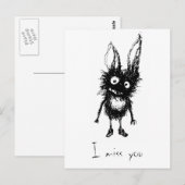 Ik Miss U Briefkaart (Voorkant / Achterkant)