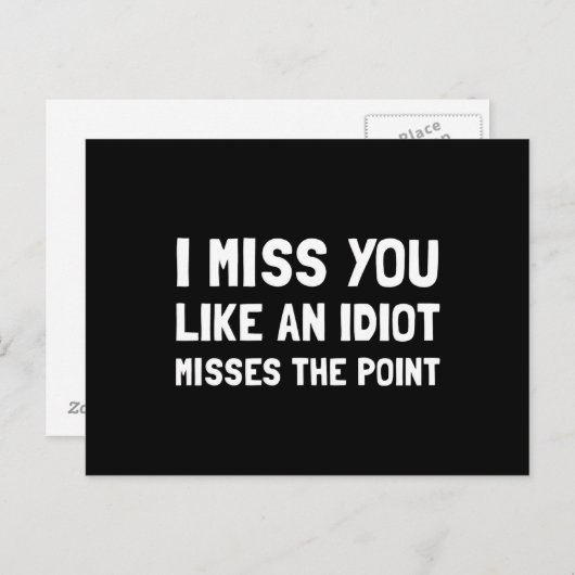 Ik Miss U Briefkaart (Voorkant / Achterkant)