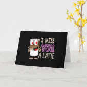 Ik Miss U een Latte Kaart (Gele Bloem)
