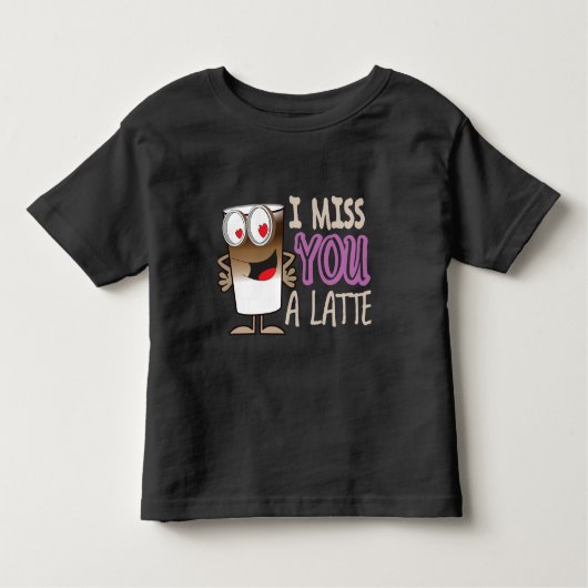 Ik Miss U een Latte Kinder Shirts (Voorkant)