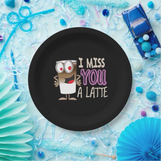 Ik Miss U een Latte Papieren Bordje (Feest)