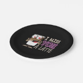 Ik Miss U een Latte Papieren Bordje (Gekanteld)
