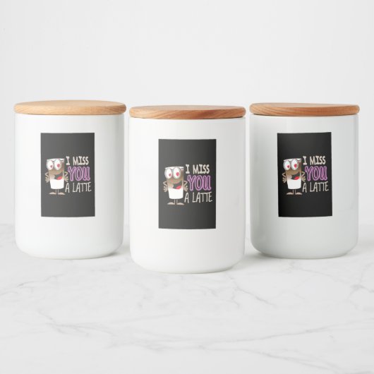 Ik Miss U een Latte Voedselcontainer Etiket (Flessen)