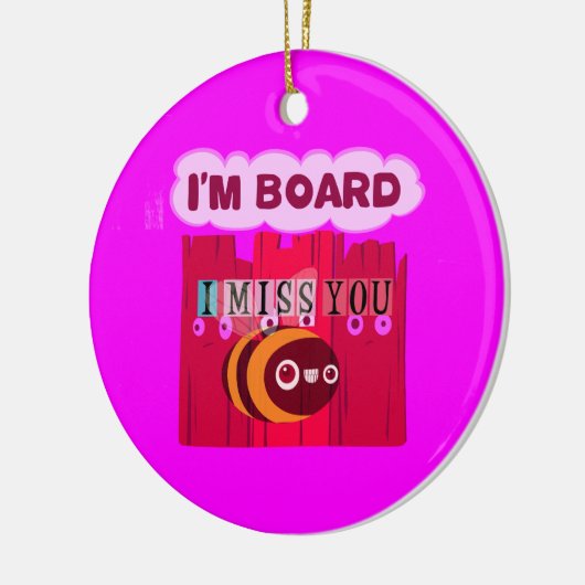 Ik Miss U. Ik ben verrot. Keramisch Ornament (Links)