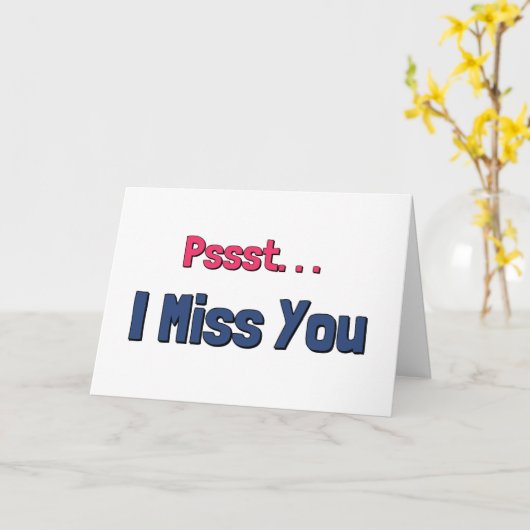 Ik Miss U Kaart (Gele Bloem)