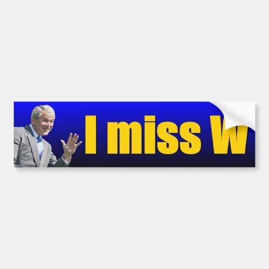 Ik Miss W. Bumpersticker (Voorkant)