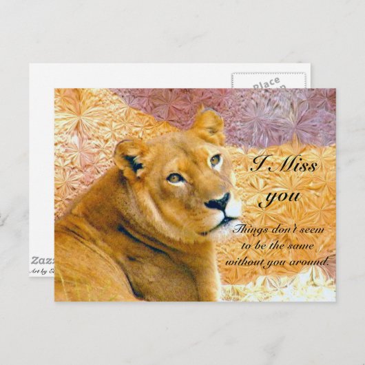 Ik Miss You_ Briefkaart (Voorkant / Achterkant)