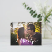 Ik Miss You Custom Photo romantic Briefkaart (Staand voorkant)