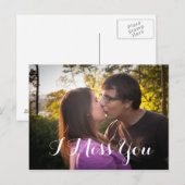 Ik Miss You Custom Photo romantic Briefkaart (Voorkant / Achterkant)