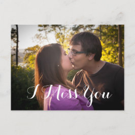 Ik Miss You Custom Photo romantic Briefkaart