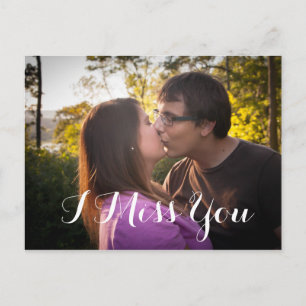 Ik Miss You Custom Photo romantic Briefkaart