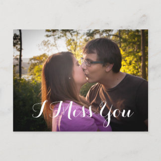 Ik Miss You Custom Photo romantic Briefkaart