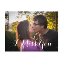 Ik Miss You Custom Photo romantic Briefkaart