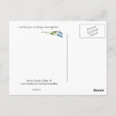 Ik Miss You Girl in Blue Stole Briefkaart (Achterkant)