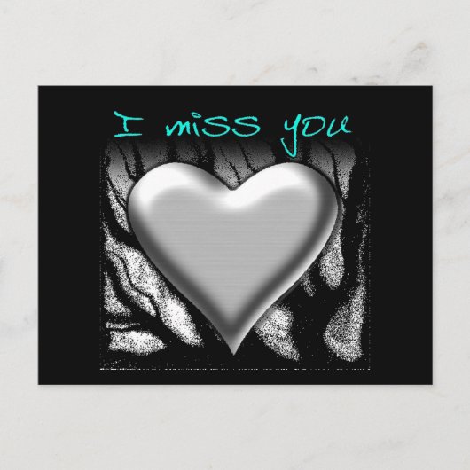 Ik Miss You Heart Briefkaart (Voorkant)