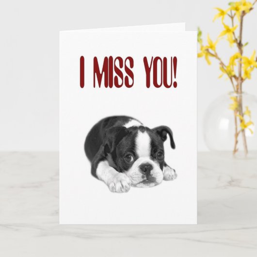 Ik Miss You Kaart (Gele Bloem)