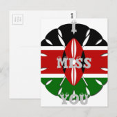 Ik Miss You Kenya Briefkaart (Voorkant / Achterkant)