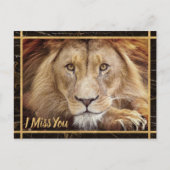 Ik Miss You Lion Photo Afbeelding Briefkaart (Voorkant)