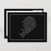 Ik Miss You Text ook, in de helft van het hart Briefkaart (Voorkant / Achterkant)