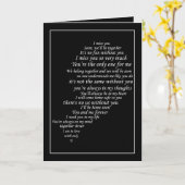 Ik Miss You Text ook, in de helft van het hart Kaart (Gele Bloem)