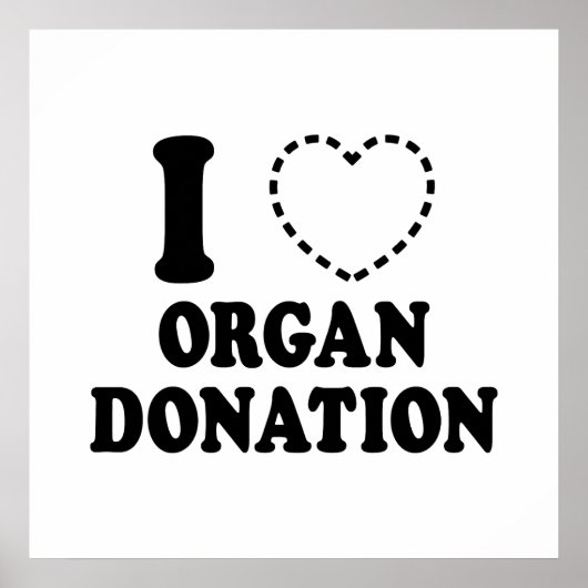 Ik {MISSING HEART} ORGAANDONATIE Poster (Voorkant)