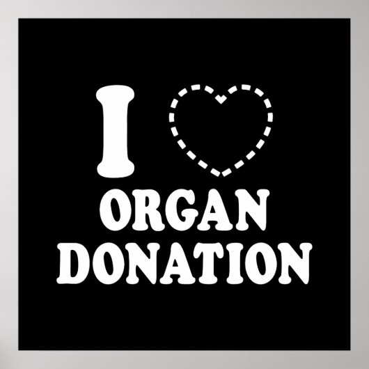 Ik {MISSING HEART} ORGAANDONATIE Poster (Voorkant)